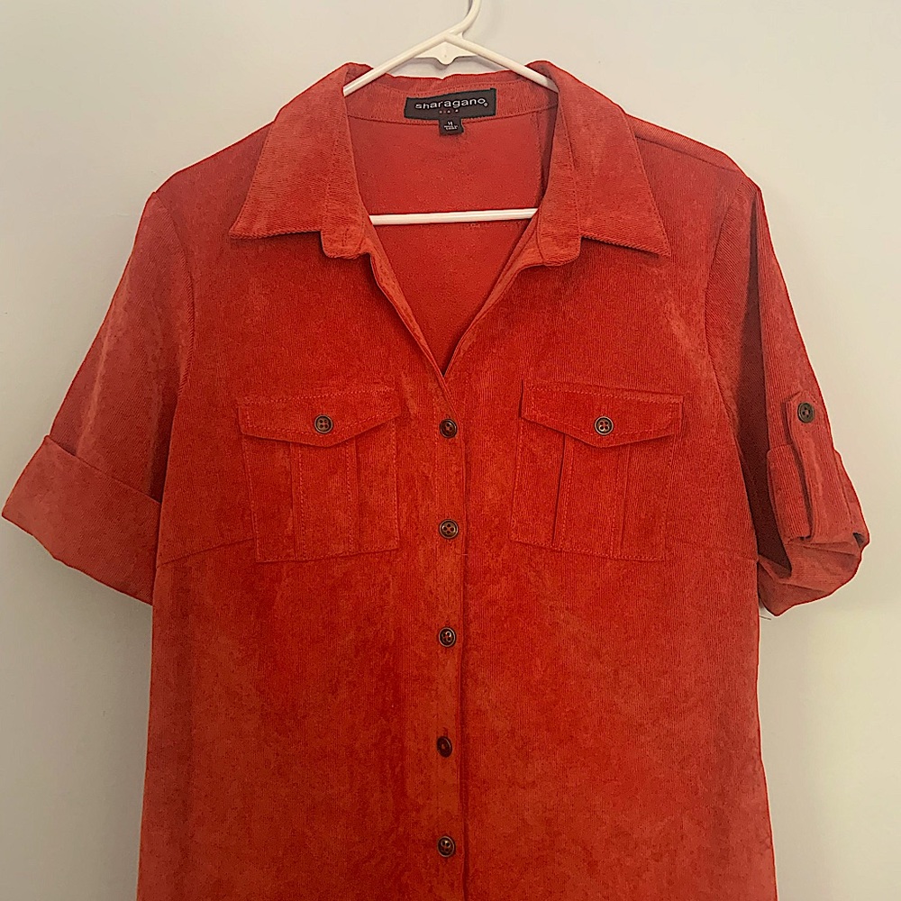 Rust corduroy dress